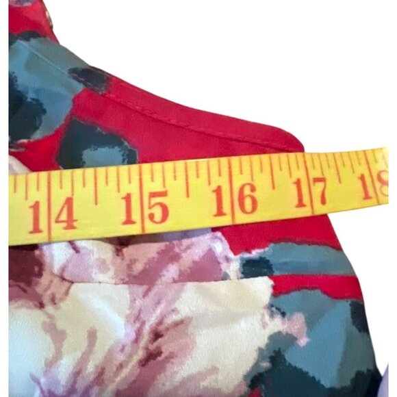 Abercrombie & Fitch Red Floral Halter Top S Womens Summer Wear - Picture 2 of 6